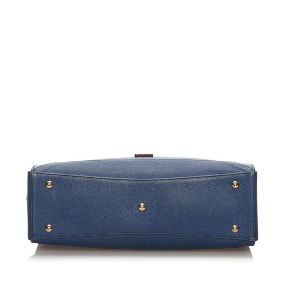 MCM shoulder bag blue leather ladies - Picture 4 of 10